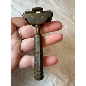 Vintage Ever-Ready Single Edge Safety Razor Ornate Handle Brooklyn NY Made USA